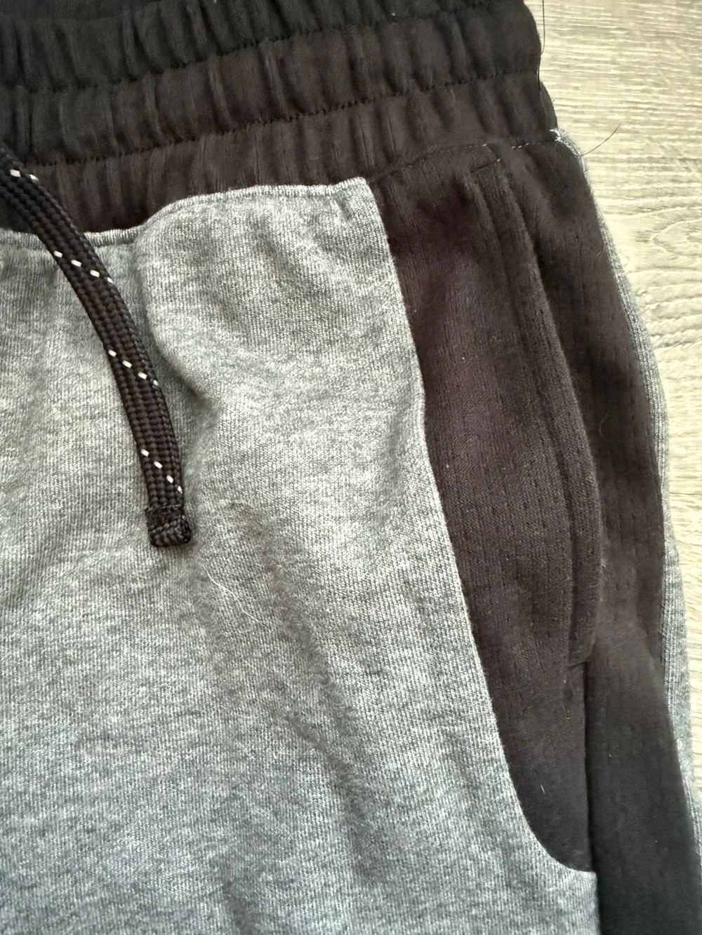 Athletic Works Boys L(10/12) Gray and Black Logo Joggers Drawstring Waisted